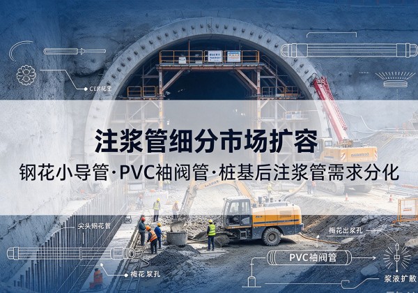 新晃注浆管细分市场扩容，隧道钢花小导管、PVC 袖阀管、桩基后注浆管需求分化